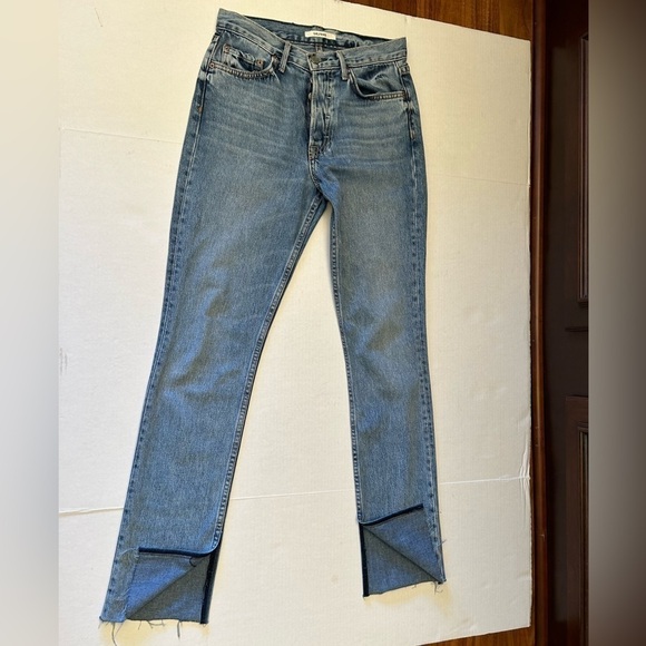 GRLFRND Addison Split Boot Jean w/frayed hem in Touch The Floor. Sz-26 S3 - Picture 4 of 12